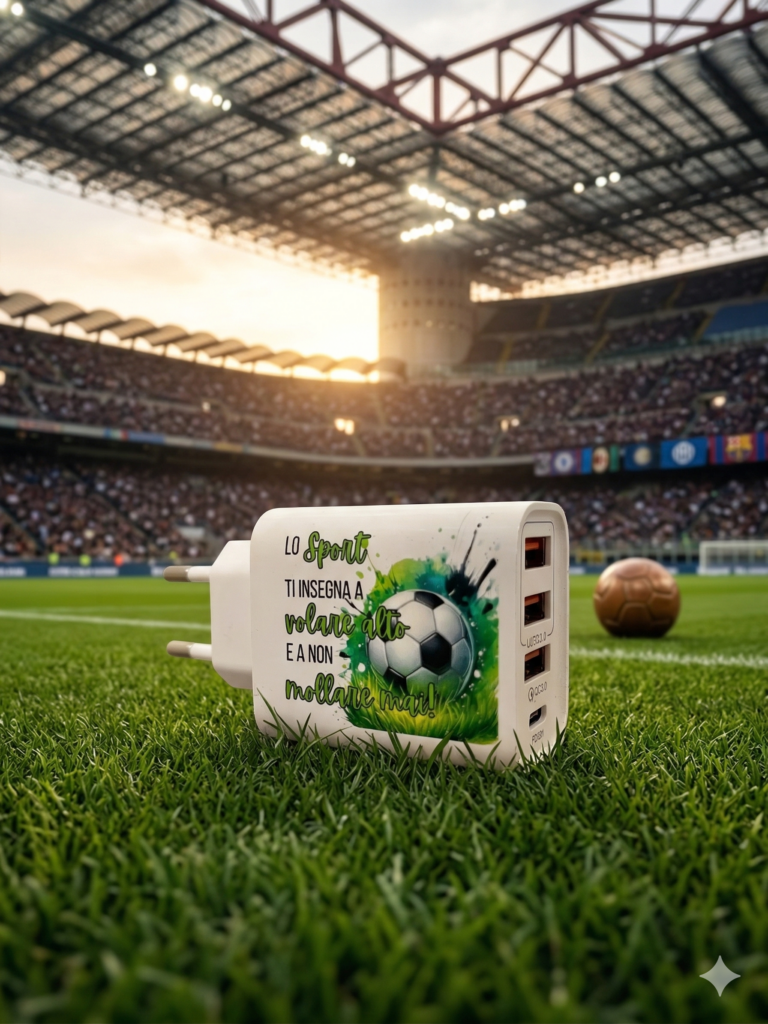 Presa usb personalizzata a tema calcio