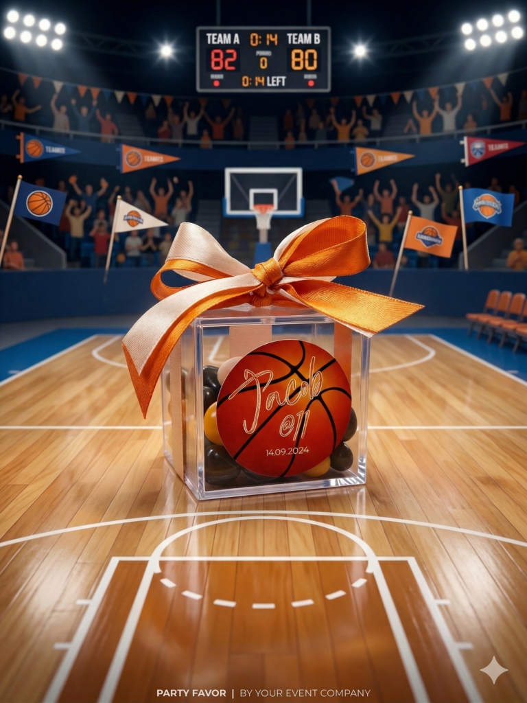 Scatolina plexi personalizzata a tema basket