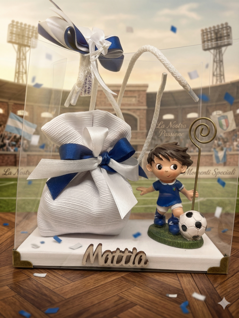 Calciatore con clip portafoto