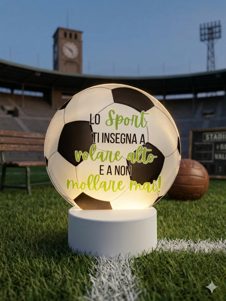 Lampada personalizzata a tema calcio