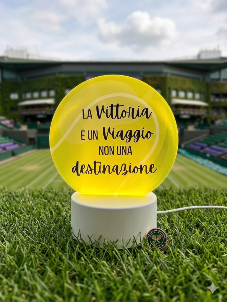 Lampada personalizzata a tema tennis