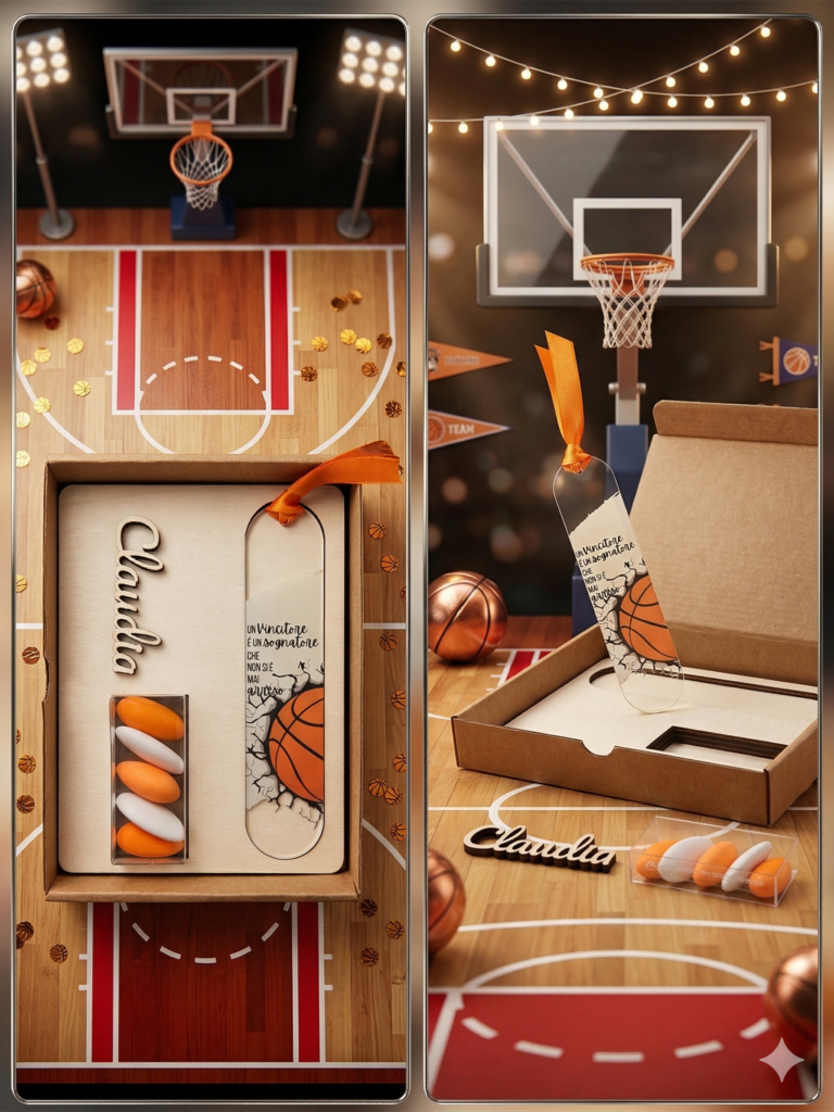 Segnalibro personalizzato a tema basket
