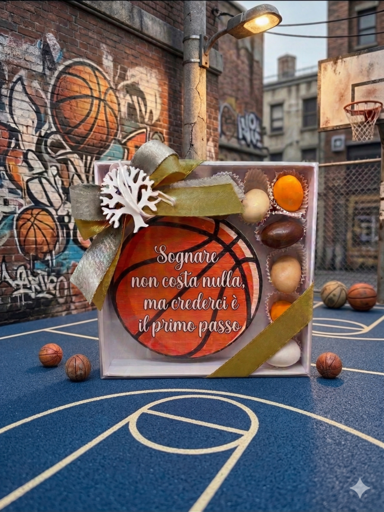 magnete rotondo personalizzato a tema basket