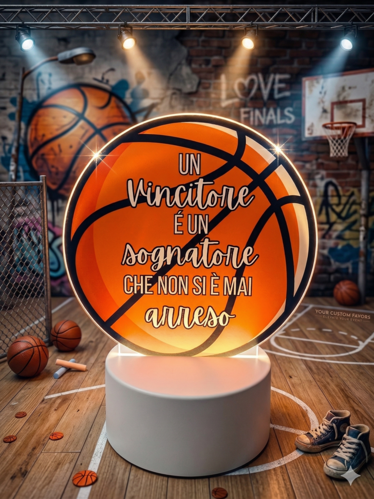 Lampada personalizzata a tema basket